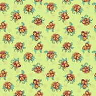 seamless cute flowers pattern N7