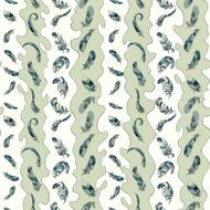 Feathers seamless pattern N18