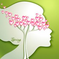 Greeting Card Beautiful young woman N3