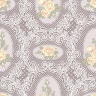 Lace and Roses Seamless Pattern N2