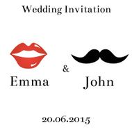 Wedding modern invitation