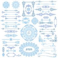 Winter swirls decor Border Frame ribbon set