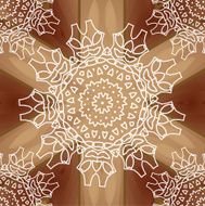 Lace abstract ornament on wooden background