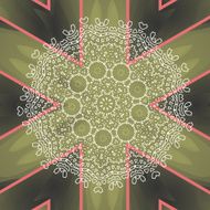 Lace abstract ornament on wooden background N2