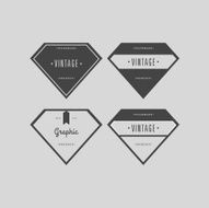 Vector set vintage labels N7