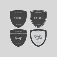 Vector set vintage labels N8