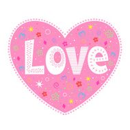 Love lettering decorative heart