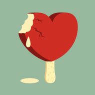 ice cream love heart valentine sweet treat