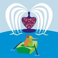 valentine on boat