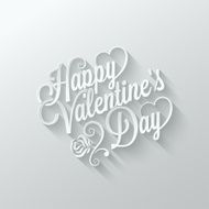 valentines day vintage lettering cut paper background