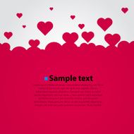 Many flying hearts Simple design