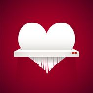 Paper Heart is Cut into Shredder