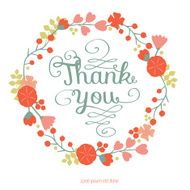 Beautiful greeting card with floral wreath N12