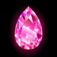 red diamond isolated on black N2
