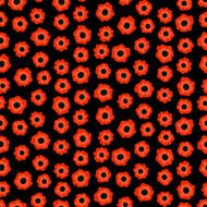 Ditsy floral pattern with small red flowers