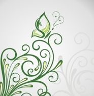 Abstract floral background with butterfly
