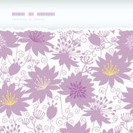 Purple shadow florals horizontal torn seamless pattern background