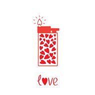 Love lighter with hearts Card