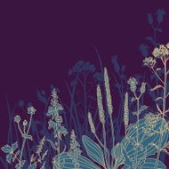 flowers and grass at night N2