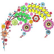Flowers vector traditional branch of floral blooming N8