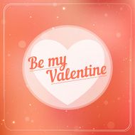 Romantic typography on a soft blurry background Valentine&#039;s Day card