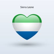 Love Sierra Leone symbol Heart flag icon N2