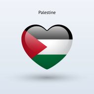 Love Palestine symbol Heart flag icon N2