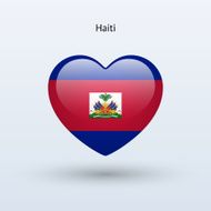 Love Haiti symbol Heart flag icon N2