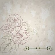 Background with bouquet of roses