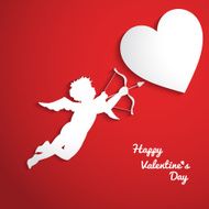 valentines day background with cupid