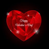 Happy Valentines Day card with heart Vector illustration N58