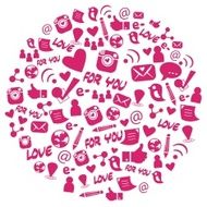 Love communication icons
