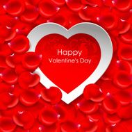Heart of red rose petals Valentine&#039;s Day N2
