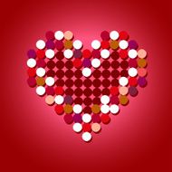 Red Halftone Vector Heart