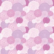 Seamless pattern from the drawn pink roses