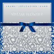 Postcard invitation with vintage Floral