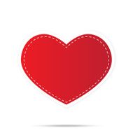 red heart married wedding invitation isolated N2
