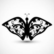 Artistic styles butterfly tatto art vector illustration