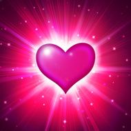 red heart with rays on a black N3