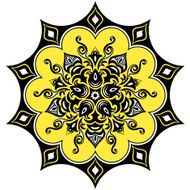 Kaleidoscopic floral pattern Mandala