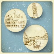 Italy hand drawn landscape in vintage style N2