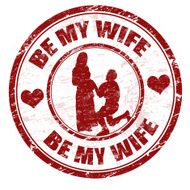 Be my wife stamp