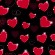 Happy Valentines Day seamless pattern background with heart Vector illustration