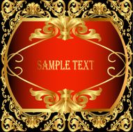 background frame red with gold(en)