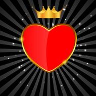 Valentines day love heart background vector illustration