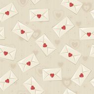 Seamless vintage pattern with love letters