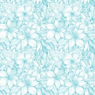 Stylish vintage floral seamless pattern N5