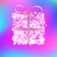 Elegant gift box with ribbon EPS8