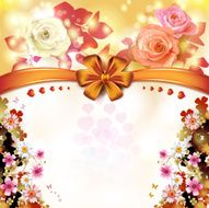 Roses with orange bow N4