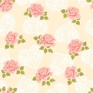 Seamless wallpaper pattern with roses N6